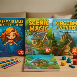 500 Fantasy Coloring Page Prompts Pack